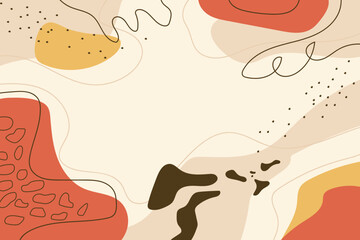 Hand drawn flat abstract terracotta background