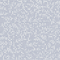 Seamless oscillogram-like pattern with curved lines. Endless repeating hand drawn pattern made by felt tip pen for surface design and other design projects