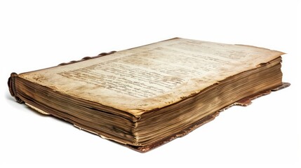 Fototapeta premium A vintage copy of the Constitution isolated on a white background