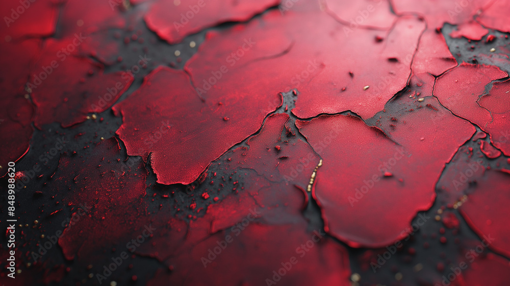 Poster the image is a close up of a red and black surface with a lot of texture