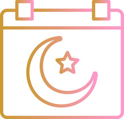 Islamic Calendar Vector Icon