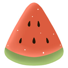 watermelon slice clipart on a transparent background