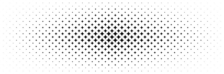 horizontal black glowing star spreading from center design for pattern and background.