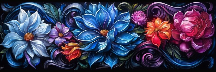 Elegant abstract flower background banner
