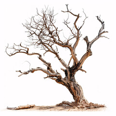 Fototapeta premium Dead tree isolated on white background