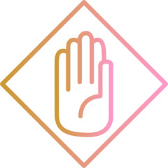 Obraz premium Halt Vector Icon