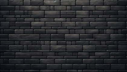 Seamless Horizontal Dark Brick Wall Texture with Fine Scratches