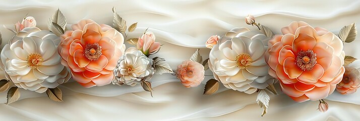 Elegant abstract flower background banner
