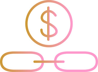 Obraz premium Link Sales Vector Icon