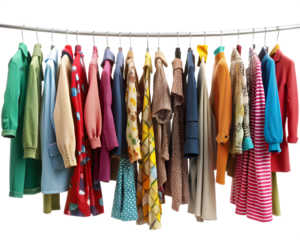 Vibrant Garments on a Clothesline