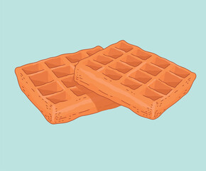 Waffle Waffles Two Pieces