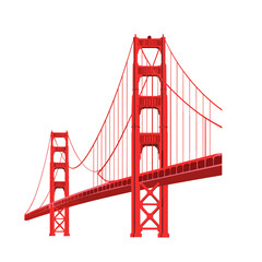 Fototapeta premium vector logo of the golden gate bridge, red color