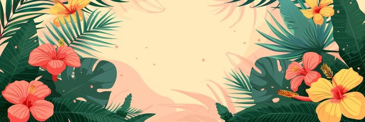 Obraz premium Elegant abstract flower background banner 