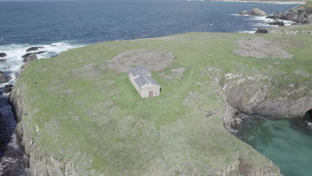 Ermita de Santa Comba, Ferrol. Plano con dron, grabado con un AIR 2S en perfil logar&iacute;tmico