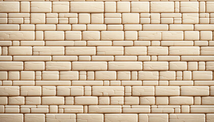 Obraz premium Seamless Horizontal Sand-Colored Brick Wall Texture
