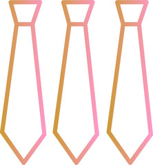 Three Ties Vector Icon