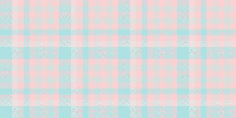 Canvas tartan textile pattern, holiday vector check plaid. 1960s background fabric seamless texture in light and powder blue colors.