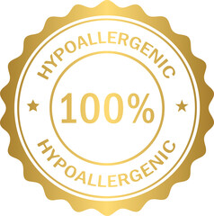 Golden hypoallergenic stamp badge