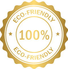 Golden eco friendly stamp badge
