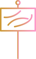 Beach Sign Vector Icon