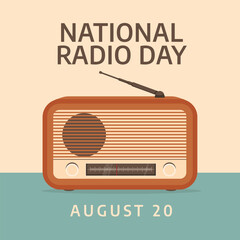 vector graphic of National Radio Day ideal for National Radio Day celebration.