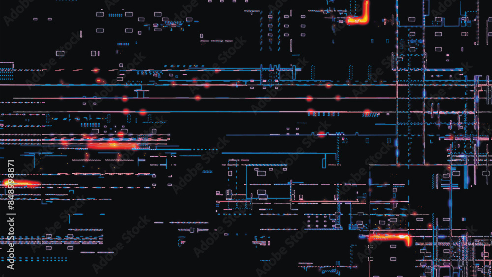 Poster abstract background of printed circuit board. computer parts, microcircuits on electronic board. fut