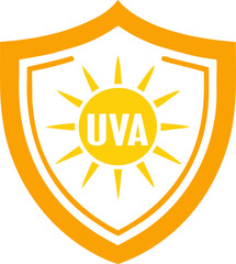 UVA sun protection icon