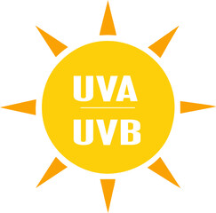 UVA, UVB sun protection icon