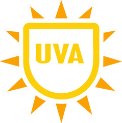 UVA sun protection icon