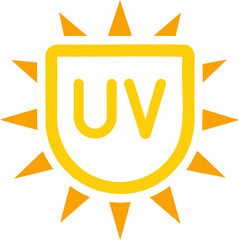UV sun protection icon