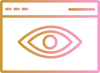 Web Visibility Vector Icon