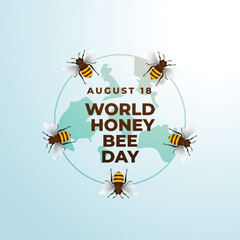 vector graphic of World Honey Bee Day ideal for World Honey Bee Day celebration.
