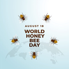 vector graphic of World Honey Bee Day ideal for World Honey Bee Day celebration.