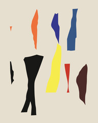 digital vector silhouette abstract minimalist