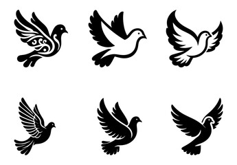 dove logo vector icon illustration, logo template
