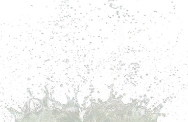 Crown water to object make curve drop explosion in ripple motion. Black background isolated. Crown...