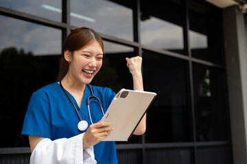 Medical student excited about successful interview