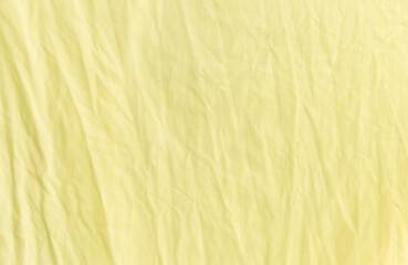 Blank wrinkle yellow fabric texture background, yellow fabric pattern background