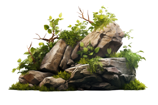 The Resilient Dance of Nature on a Clear PNG or White Background.