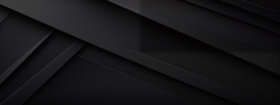 Abstract background with black geometric shapes, diagonal lines and shadows for design template