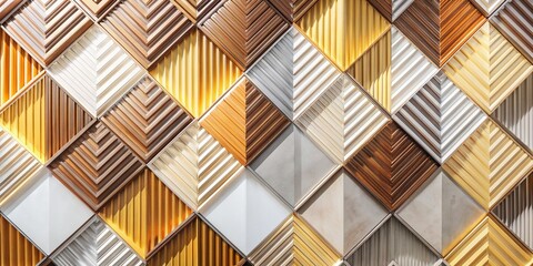 Geometric wall panel. Abstract wall texture.