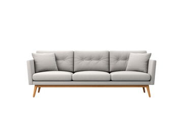 Naklejka premium Whispers of Tranquility: A White Haven of Comfort on a Clear PNG or White Background.