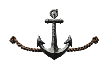 Sailing Serenity: The Anchored Journey on a Clear PNG or White Background.