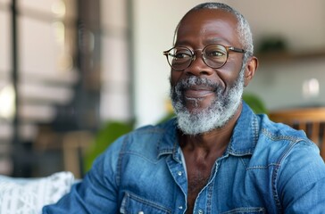 Obraz premium Portrait of smiling middle-aged man