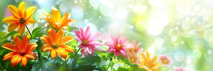 Obraz premium Elegant abstract flower background banner 