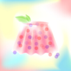 Dreamy blurred transparent berry jelly. Gradient color. Vector stock illustration.