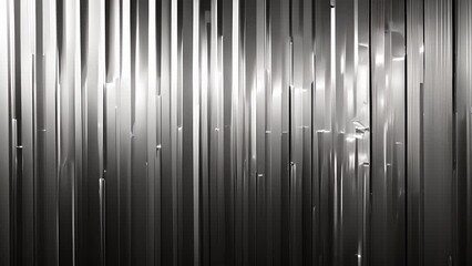 Industrial Chic The sleek and shiny surface of this corrugated iron has a modern and industrial feel with clean lines and a metallic texture that adds a touch of sophistication and