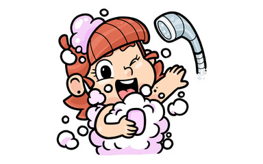 Girl taking Bath Character RG