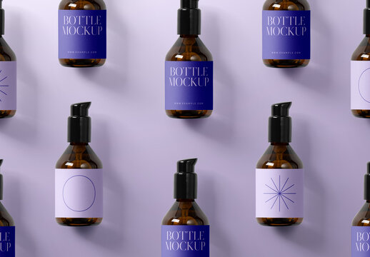 Cosmetic Mist Sprayer Bottle Mockups