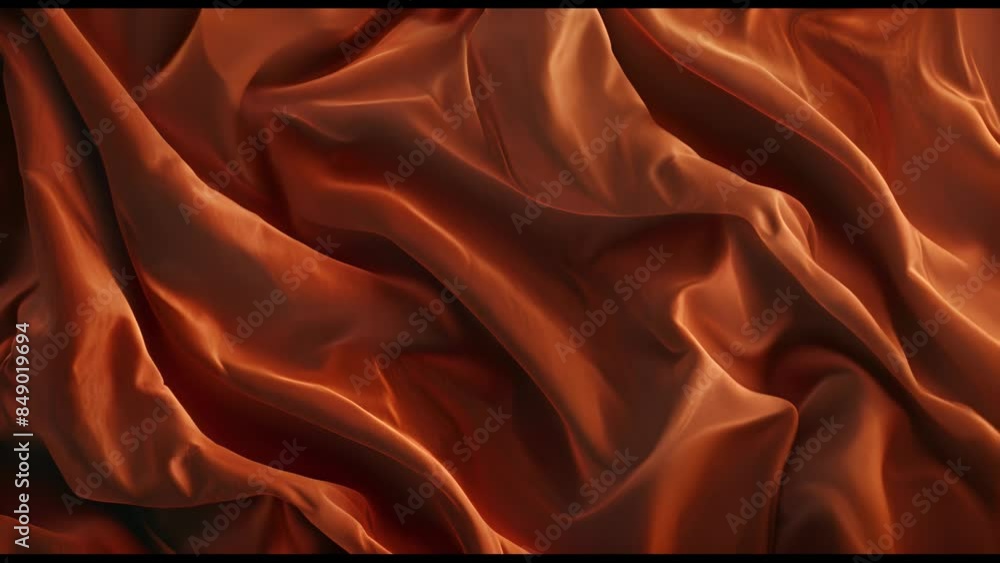 Poster a red fabric with a pattern of lines and swirls. the fabric is very soft and looks like it is made o